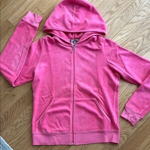 Juicy Couture Pink Zip-Up Hoodie Sweatshirt